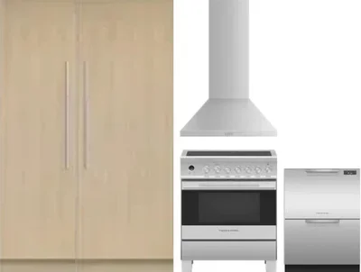 5 Piece Package Includes Refrigerator, Freezer, Range, Hood And Dishwasher